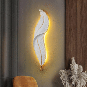 Nordic Decorative Luxury Feather Wall Lamp – 2 Feet (3)